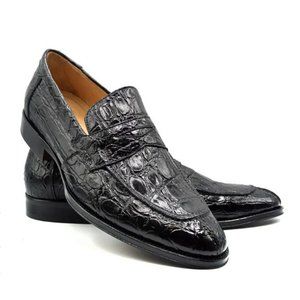 Zelli Roma Men's Genuine Crocodile Slip-On Loafer